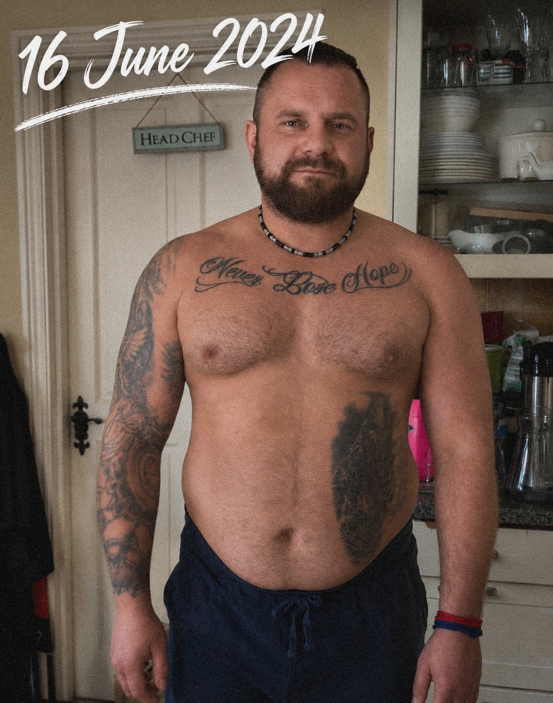 Szczyt wagi w trakcie eksperymentu - 113 kg
